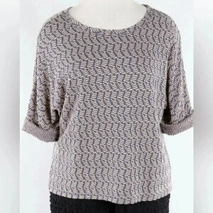 Habitat style 54213 boxy drop pullover crew neck dolma. 3/4 sleeves ,boxy sz med